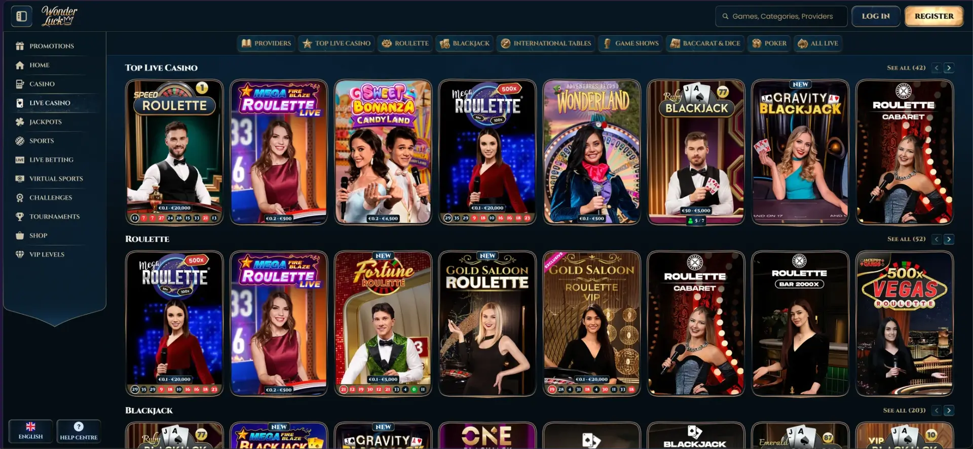 Wonderluck Live Casino