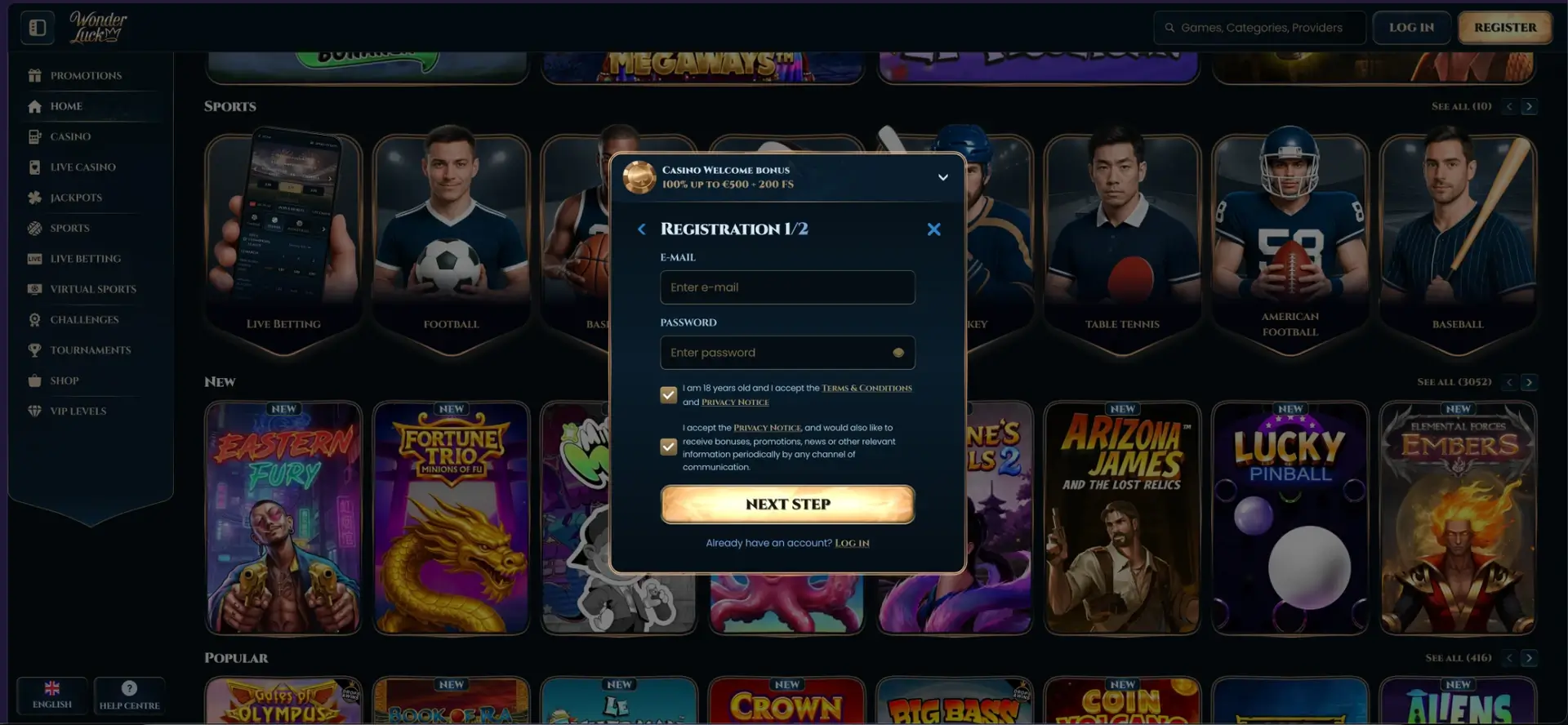 Wonderluck Registration
