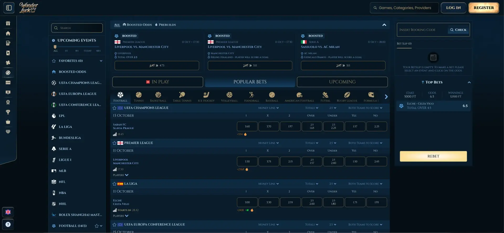 Wonderluck Sports Betting