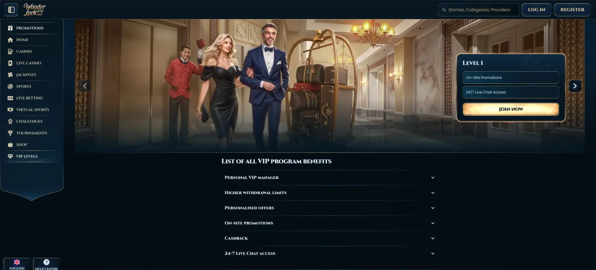 Wonderluck Vip Level 1